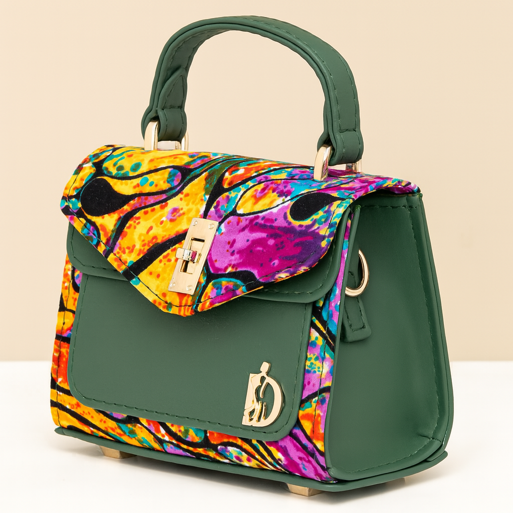 Mini Ankara Handbag | Green