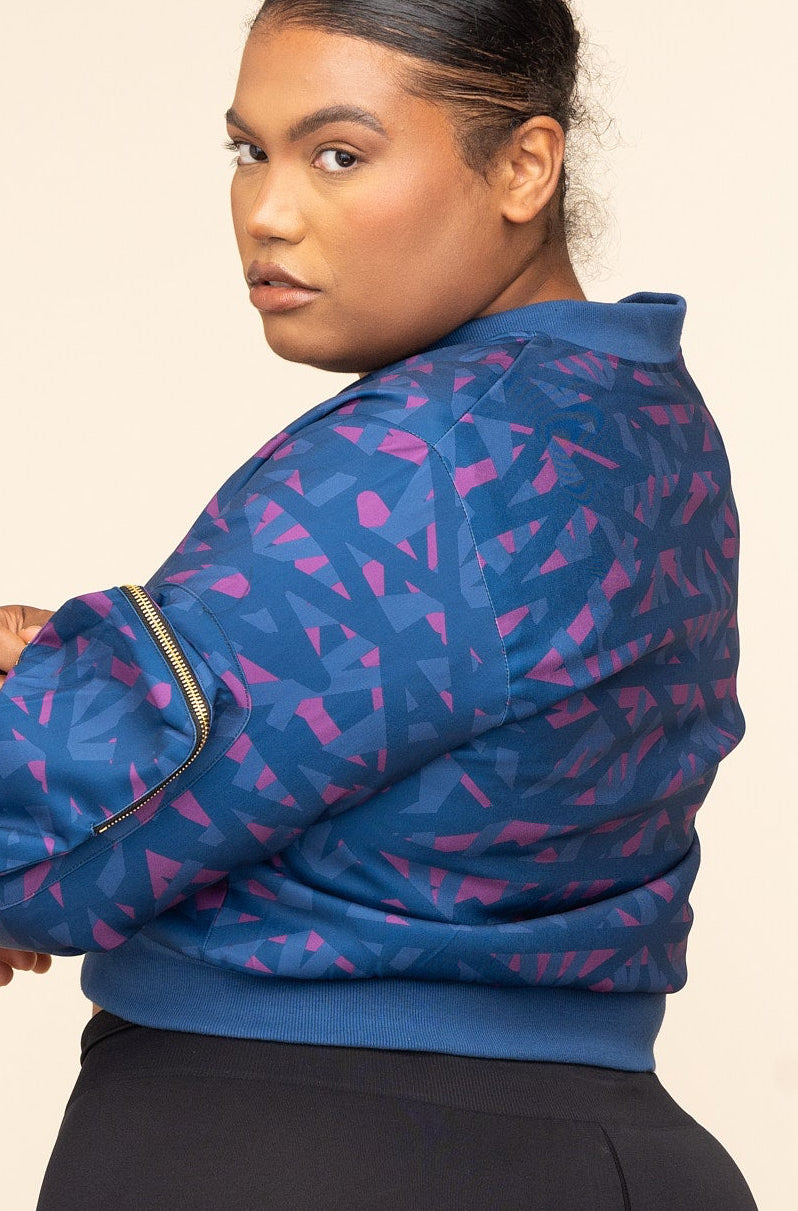 Ojuloge Zip Pocket Cropped Bomber Jacket