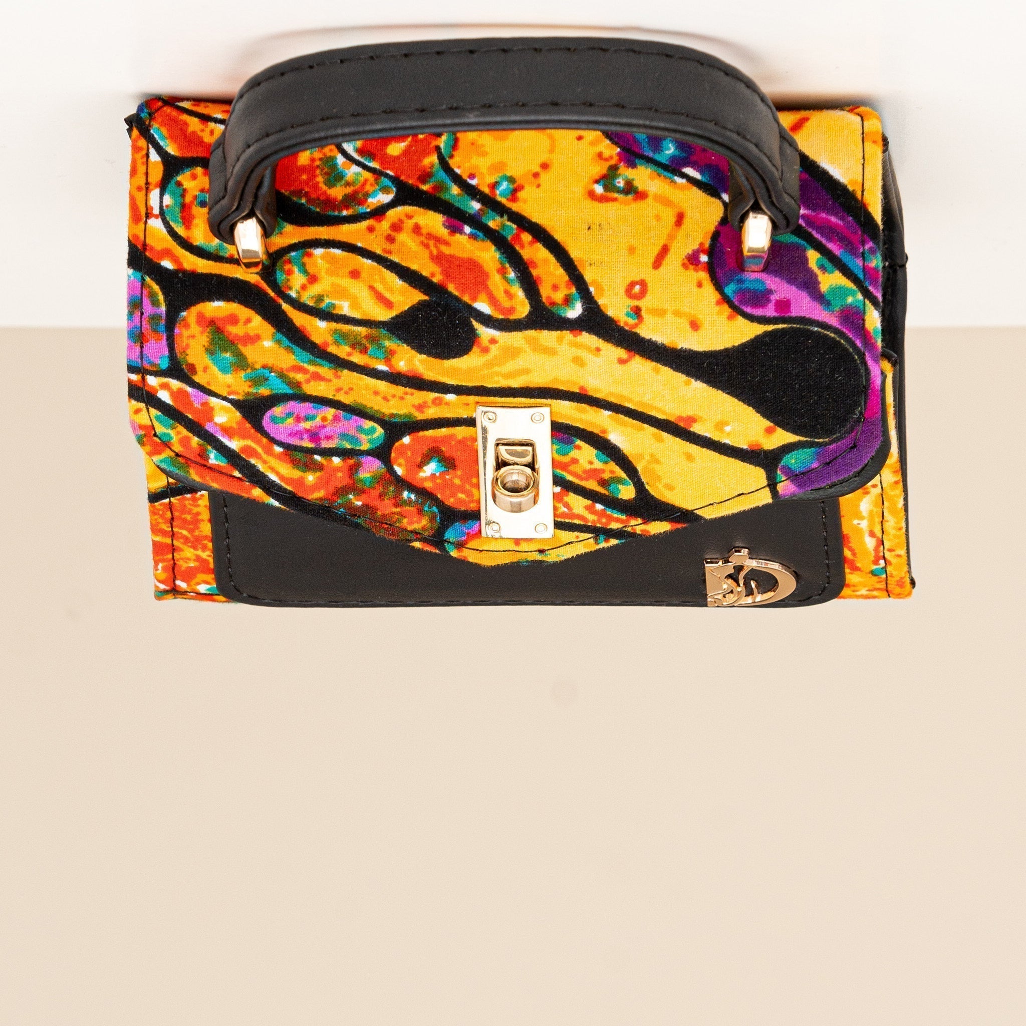 Mini Ankara Handbag | Black