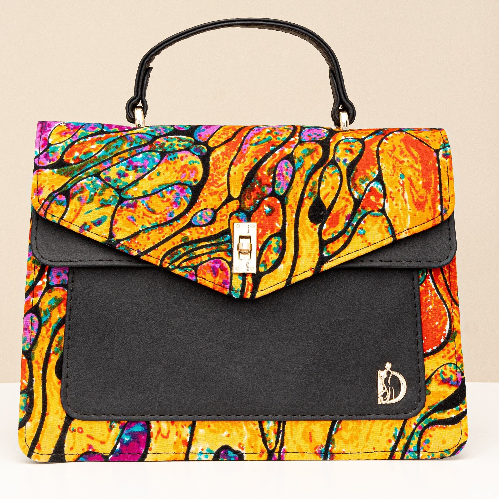 Mini Ankara Handbag | Black