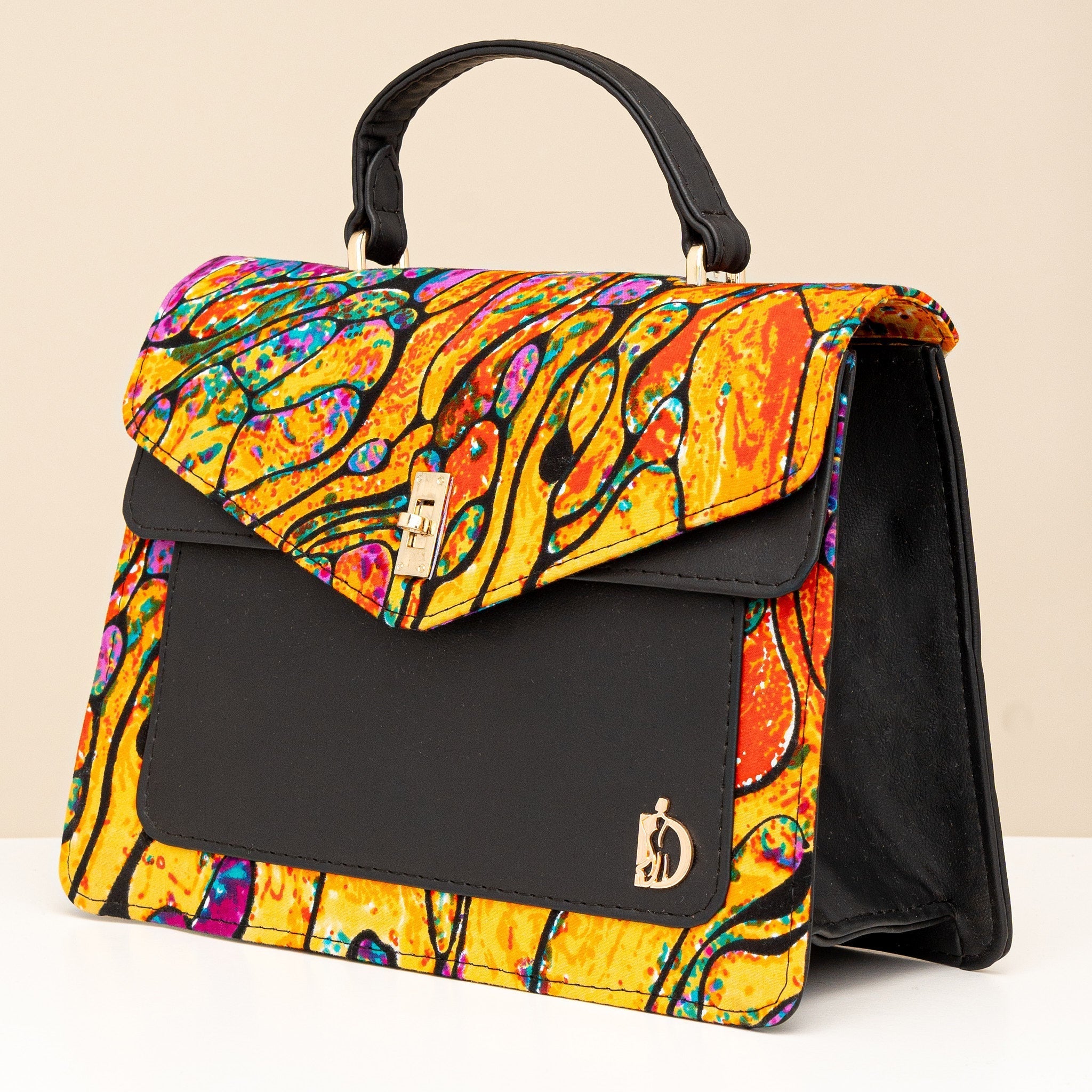 Mini Ankara Handbag | Black