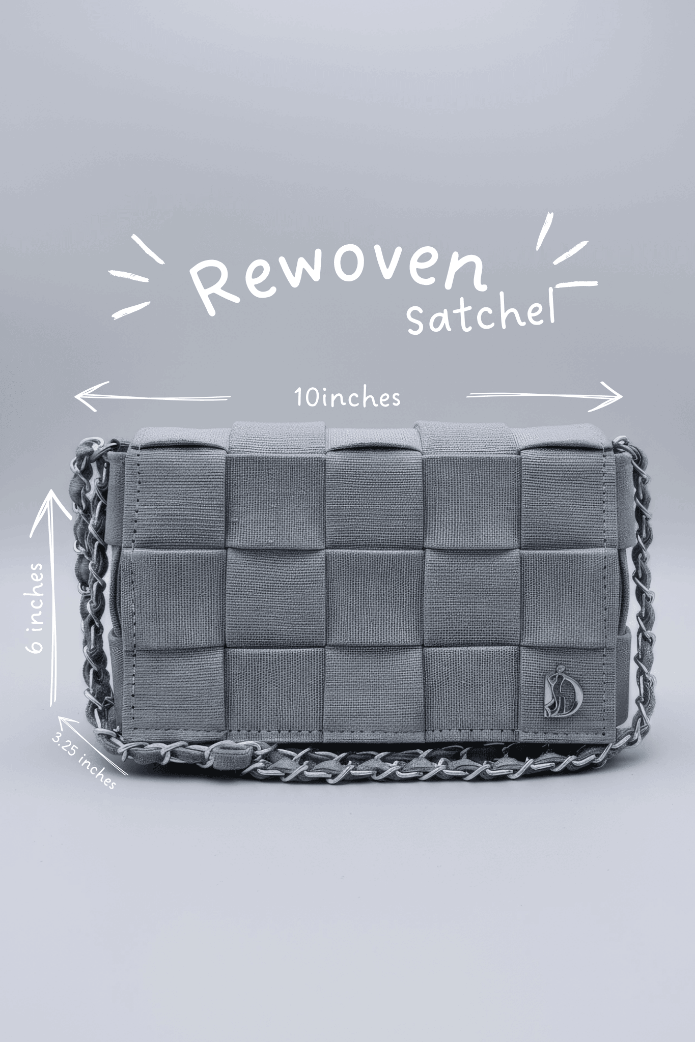 Rewoven Satchel - Dusty Silver