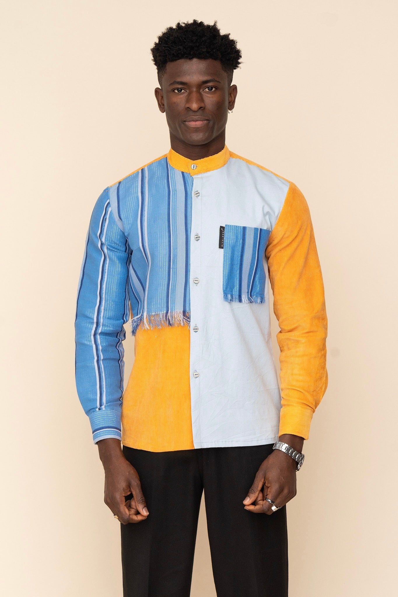 Odeya Long Sleeve Aso Oke Shirt