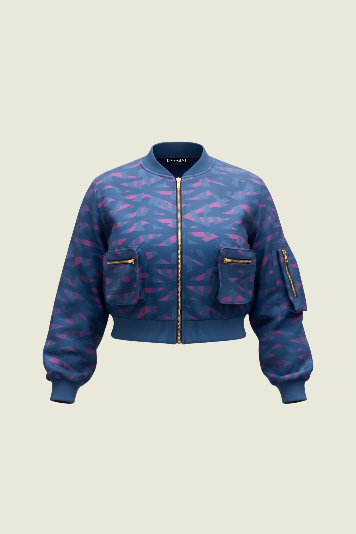 Ojuloge Zip Pocket Cropped Bomber Jacket