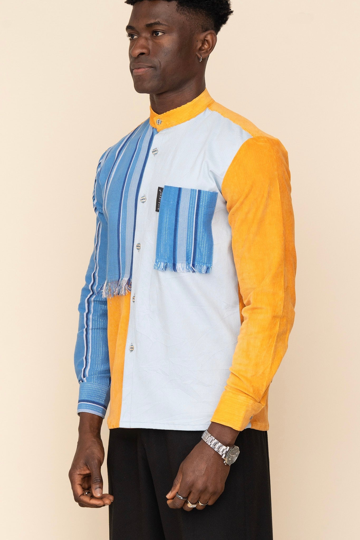 Odeya Long Sleeve Aso Oke Shirt