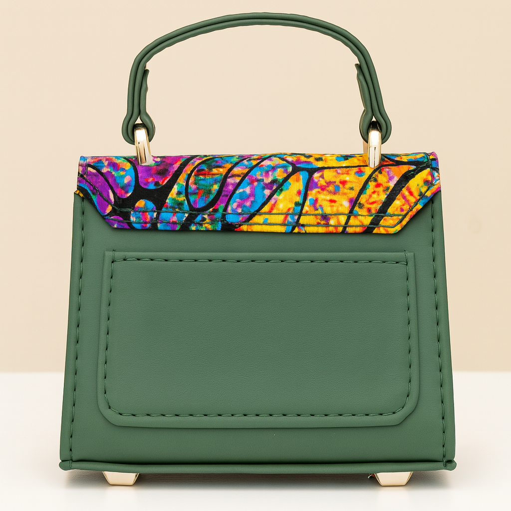 Mini Ankara Handbag | Green
