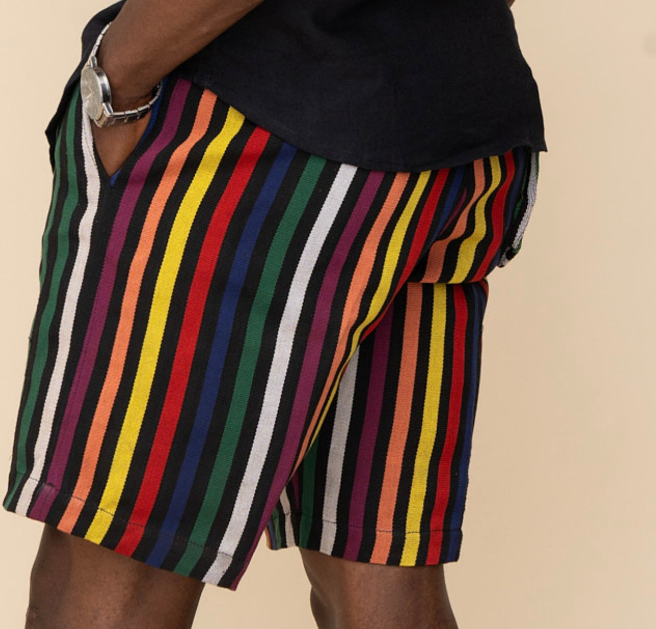Bold Heritage Aso Oke Shorts