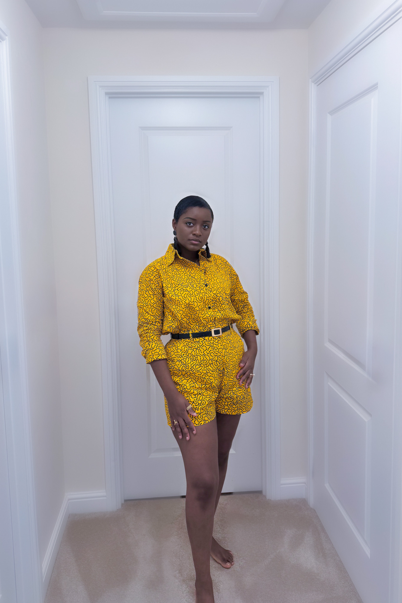 The Bold Beat Shorts - Yellow Print